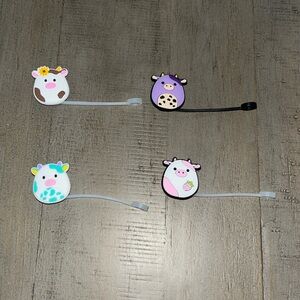 Bundle of 4 Cow Straw Protectors